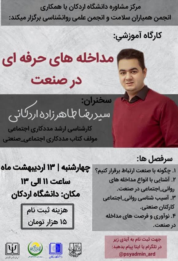 کارگاه مداخله حرفه ای در صنعت